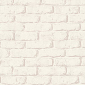 Papel de Parede Vinílico Wood'N Stone 2 327262 Imitação Tijolinho Tom Branco e Cinza claro