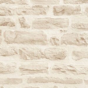 Papel de Parede Vinílico Wood'N Stone 2 355803 Imitação Pedra Tom Branco e Bege claro
