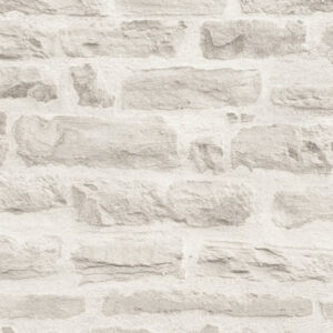 Papel de Parede Vinílico Wood'N Stone 2 355804 Imitação Tijolinho Tom de Cinza e Branco