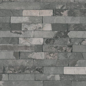 Papel de Parede Vinílico Wood'N Stone 2 355824 Imitação Pedra Tons de Cinza
