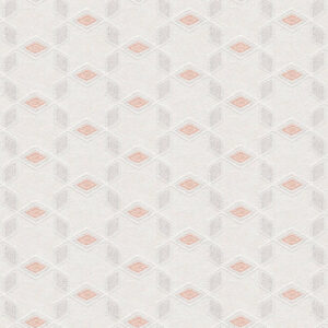 Papel de Parede Vinílico Life 4 356051 Geométrico Tom Branco, Cinza e Rosa