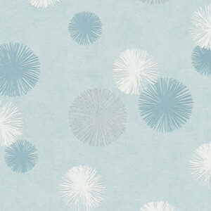Papel de Parede Vinílico Life 4 356073 Geométrico com leve brilho Tom de Azul, Branco e Prata