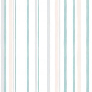 Papel De Parede Infantil Brincar 3604 Vinílico Listrado Azul Bege “Consultar disponibilidade do Produto”