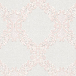 Papel de Parede Vinílico Elegance 5 360902 Arabesco Tom de Rosa e Bege