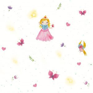 Papel De Parede Infantil Brincar 3609 Vinílico Fada Borboleta Rosa “Consultar disponibilidade do Produto”