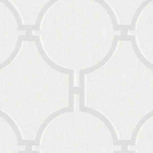 Papel de Parede Vinílico Elegance 5 361491 Geométrico Tom de Bege, Cinza e Branco