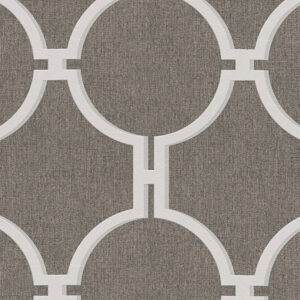 Papel de Parede Vinílico Elegance 5 361494 Geométrico Tom Marrom e Cinza