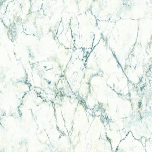 Papel de Parede Vinílico Wood'N Stone 2 361571 Estilo Marmorizado Tom Branco e Verde