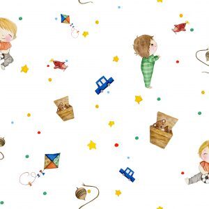 Papel De Parede Infantil Brincar 3615 Vinílico Menino Pipa Azul “Consultar disponibilidade do Produto”