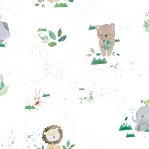 Papel De Parede Infantil Brincar 3618 Vinílico Bichos “Consultar disponibilidade do Produto”