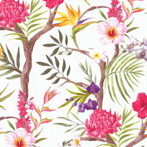 Papel de Parede Vinílico Wood'N Stone 2 362021 Floral Tons coloridos
