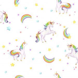 Papel De Parede Infantil Brincar 3630 Vinílico Unicornio Arco iris “Consultar disponibilidade do Produto”