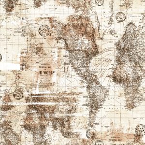 Papel De Parede Infantil Brincar 3649 Vinílico Mapa Mundi Marrom “Consultar disponibilidade do Produto”