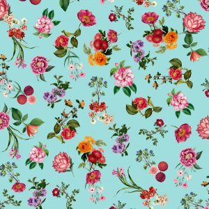 Papel De Parede Infantil Brincar 3650 Flores Azul “Consultar disponibilidade do Produto”