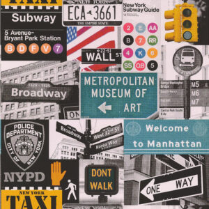 Papel de Parede Infantil Les Aventures 3 51134602 Teenager / Cidade e placas Tons coloridos
