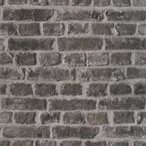 Papel de parede Les Aventures 3 51151019 Imitação Tijolinho Tons de Cinza
