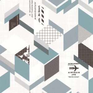 Papel de parede Les Aventures 3 51164401 Geométrico Tom Branco, Verde, Prata e Preto