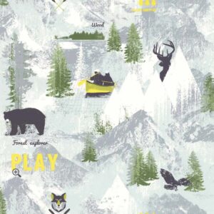 Papel de parede Les Aventures 3 51165101 Neve Tons coloridos