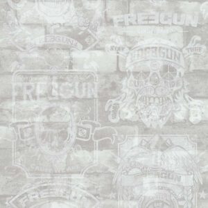 Papel de parede Les Aventures 3 51170909 Teenager Tons de Cinza e Branco