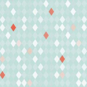 Papel de parede Les Aventures 3 51172001 Geométrico Tom de Verde, Branco, Rosa e Vermelho Les Aventures 3 51172001