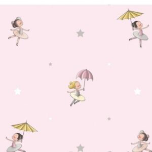 Papel de Parede Infantil Treboli 5822 Rosa Bailarinas | Consultar disponibilidade do Produto |