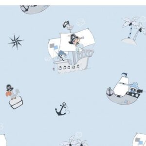 Papel de Parede Infantil Treboli 5833 Azul Piratas | Consultar disponibilidade do Produto |