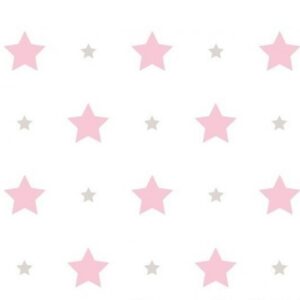 Papel de Parede Infantil Treboli 5842 Estrelas Rosas | Consultar disponibilidade do Produto |