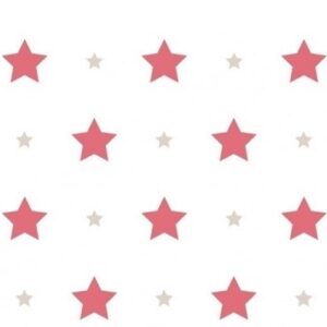 Papel de Parede Infantil Treboli 5845 Estrelas Vermelhas | Consultar disponibilidade do Produto |