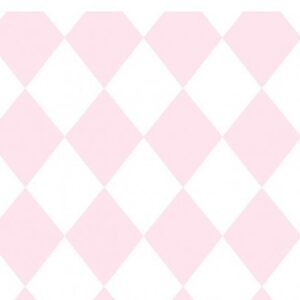 Papel de Parede Infantil Treboli 5862 Losangos Rosas | Consultar disponibilidade do Produto |