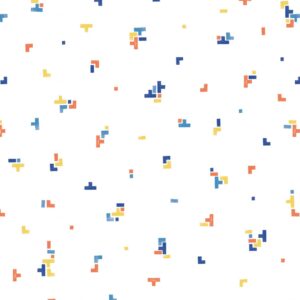 Papel De Parede Infantil Brincar 3632 Geometrico amarelo azul “Consultar disponibilidade do Produto”