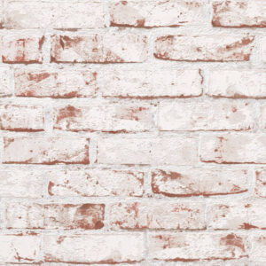 Papel de Parede Vinílico Wood'N Stone 2 907813 Imitação Tijolinho Branco Natural