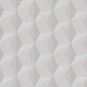 Papel de Parede Vinílico Life 4 962551 Geométrico com leve brilho Tons de Cinza e Branco