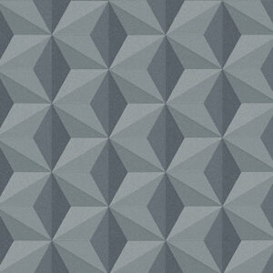 Papel de Parede Vinílico Life 4 962552 Geométrico com leve brilho Tom de Cinza e Azul