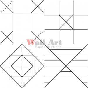 Papel de Parede Line Art Geometria MT779004 “Consultar disponibilidade do Produto 19 9 8750-5835”