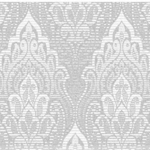 Papel de Parede Atemporal Bobinex 3815 Arabesco Tom de Cinza e Branco “Consultar disponibilidade do Produto 19 9 8750-5835”