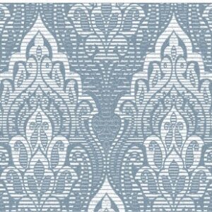 Papel de Parede Atemporal Bobinex 3817 Arabesco Tom de Azul e Branco “Consultar disponibilidade do Produto 19 9 8750-5835”