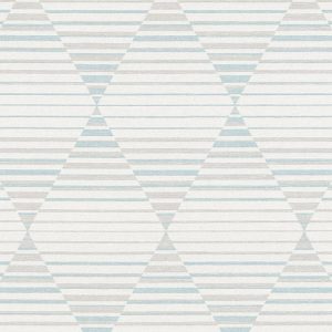Papel de Parede Vinílico Linen Style 367572 Geométrico Branco, Azul e Bege “Consultar disponibilidade do Produto 19 9 8750-5835”