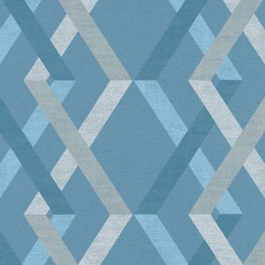 Papel de Parede Vinílico Linen Style 367593 Geométrico Azul e Cinza “Consultar disponibilidade do Produto 19 9 8750-5835”