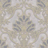 Papel de parede Florence Azul Medalhao FR87214
