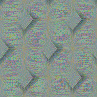 Papel de Parede Star L61401 Geométrico Verde-dourado