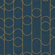 Papel de Parede Star M24001 Geométrico Azul-Dourado
