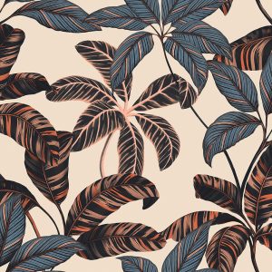 Papel de Parede Contemporâneo 4104 Natural Folhagens Azul “Consultar disponibilidade do Produto"