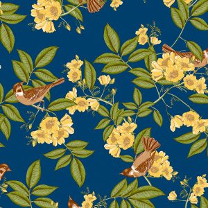 Papel de Parede Contemporâneo 4110 Romântico Floral Azul Marinho “Consultar disponibilidade do Produto"