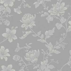 Papel de Parede Contemporâneo 4131 Romântico Floral Cinza “Consultar disponibilidade do Produto"