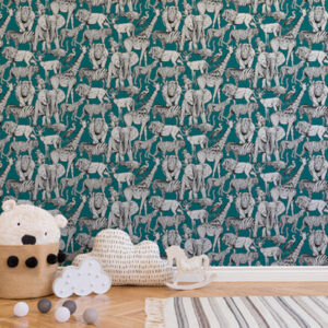 Papel de Parede Infantil Kids n Teens 2 107692 Jungle Animals “Consultar disponibilidade do Produto 19 9 8750-5835”