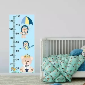 Adesivo de Parede Infantil Régua Ursinho Príncipe 52cm x 135cm | Consultar Prazo de Produção e envio |