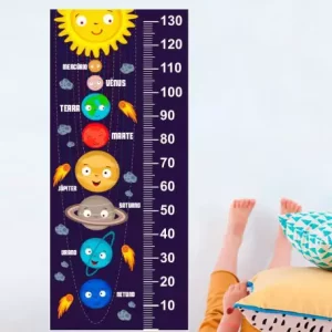 Adesivo de Parede Régua Planetas Sistema Solar 52cm x 135cm “Consultar disponibilidade do Produto 19 9 8750-5835”