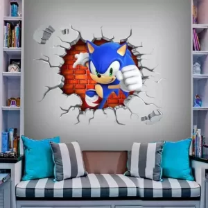 Adesivo de Parede Buraco Falso Branco Sonic Mod 2 122cm x 100cm | Consultar Prazo de Produção e envio |