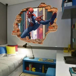 Adesivo de Parede Buraco Falso Game Homem Aranha 122cm x 100cm | Consultar Prazo de Produção e envio |