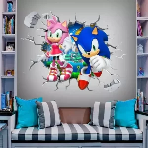 Adesivo de Parede Buraco Falso Branco Sonic Mod 7 122cm x 100cm | Consultar Prazo de Produção e envio |